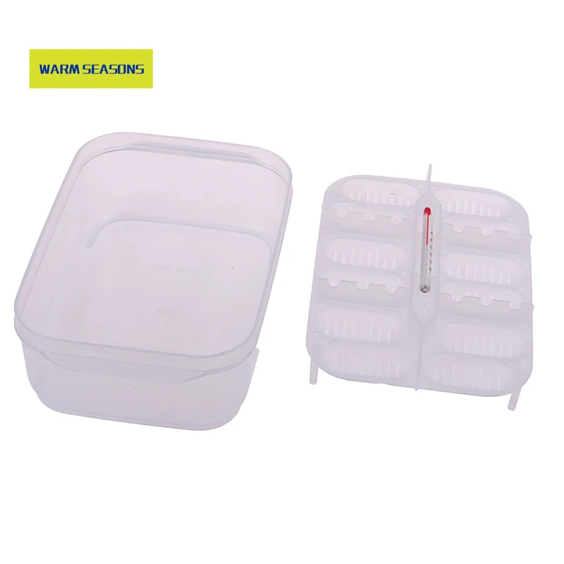 

Practical Plastic 12 Grids Plastic Reptiles Egg Incubator Tray Lizard Snake Eggs Hatcher Box Incubation Tool Terrariums