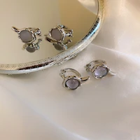 origin summer fashion shinning rhinestone clip earrings for women vintage irregular geometric stone statement earrings jewellery