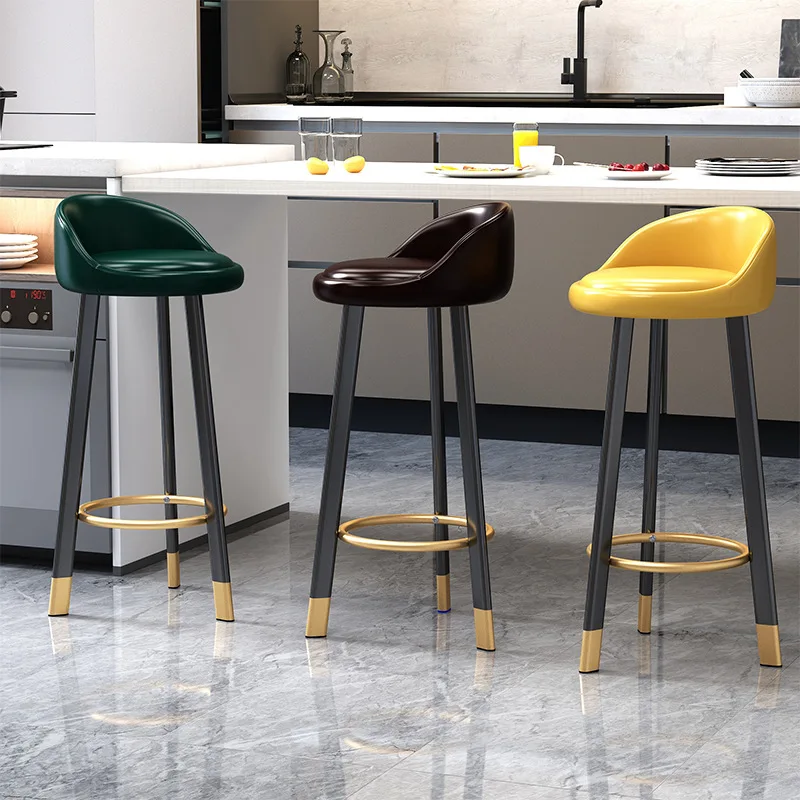

Nordic bar stools home high stools backrest front desk chairs modern minimalist light luxury كرسي bar stools for kitchen