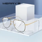MERRYS дизайн классический Пилот очки оправа для мужчин женщин Мода Близорукость по рецепту очки оправы оптические очки S2689
