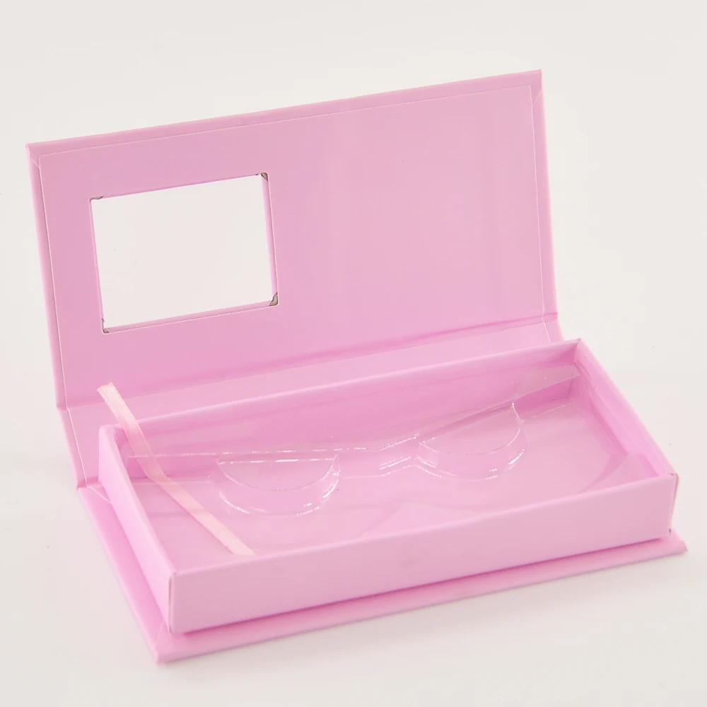 

Wholesale Lash Boxes Packaging Eyelash Box Package Custom Rectangle Magnetic Plain Pink Mink Lashes Makeup Storage Case Vendors