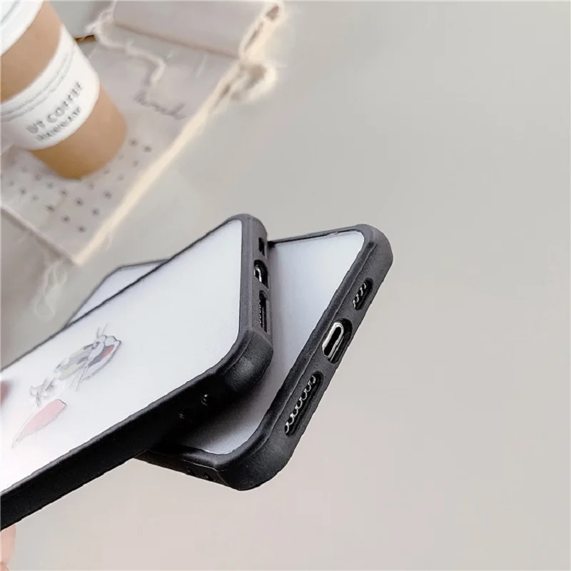 Мультяшный чехол для телефона iphone 11 Pro Max XR X XS s милый кот мышь мягкая рамка твердая