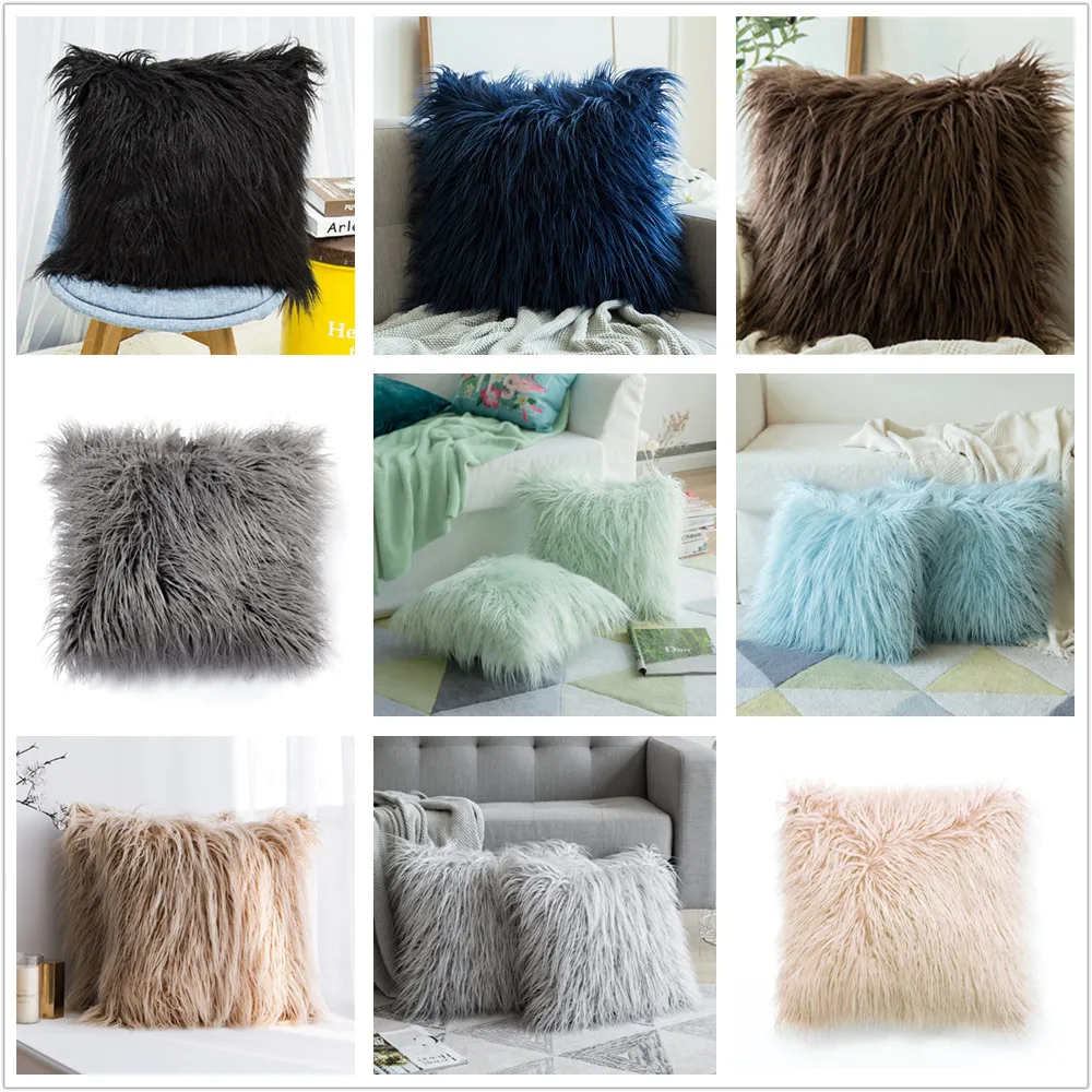 Плюшевые наволочки для украшения дома 45x45 см красивая наволочка автомобиля кафе