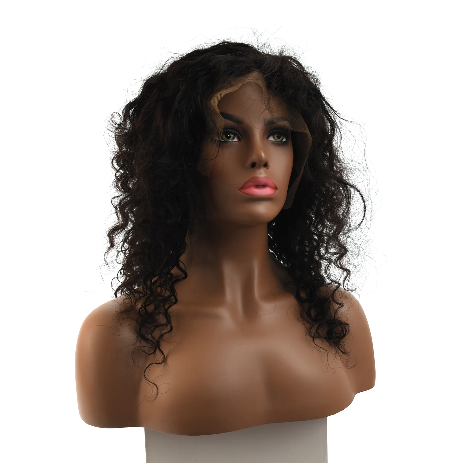 

Cerna Deep Curly Lace Frontal Human Hair Wigs Lace Front Wigs 100% Human Virgin Hair Short 150 Density Wig Human Hair Wigs