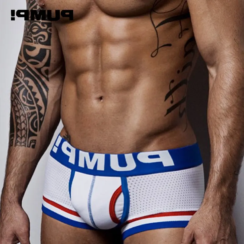 Дышащие мужские трусы сексуальное мужское нижнее белье для геев боксеры мужчин