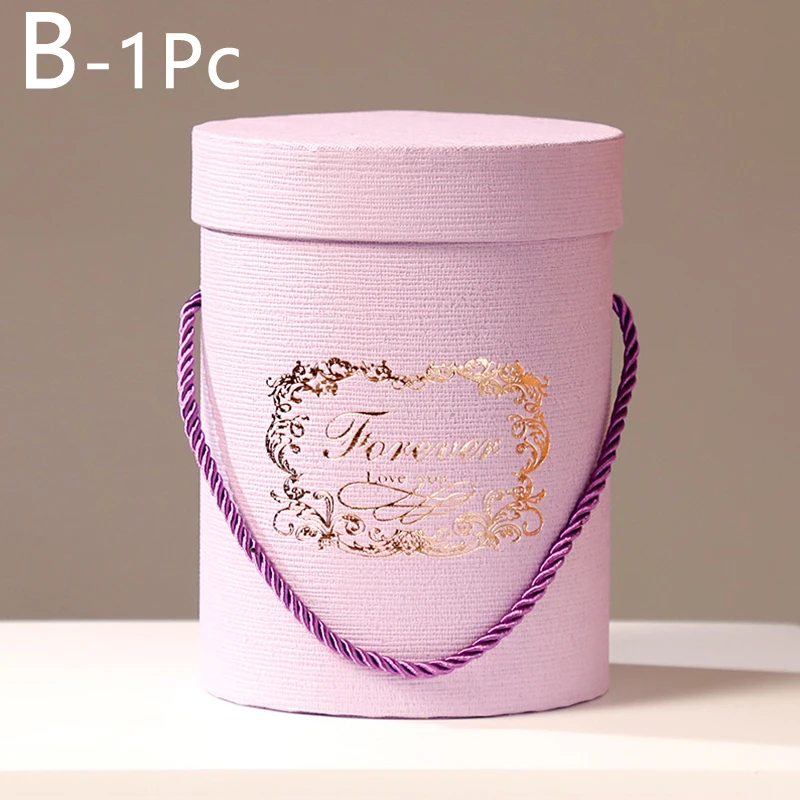 Круглая коробка для цветов упаковочные коробки цветочных шляп ведро хранения