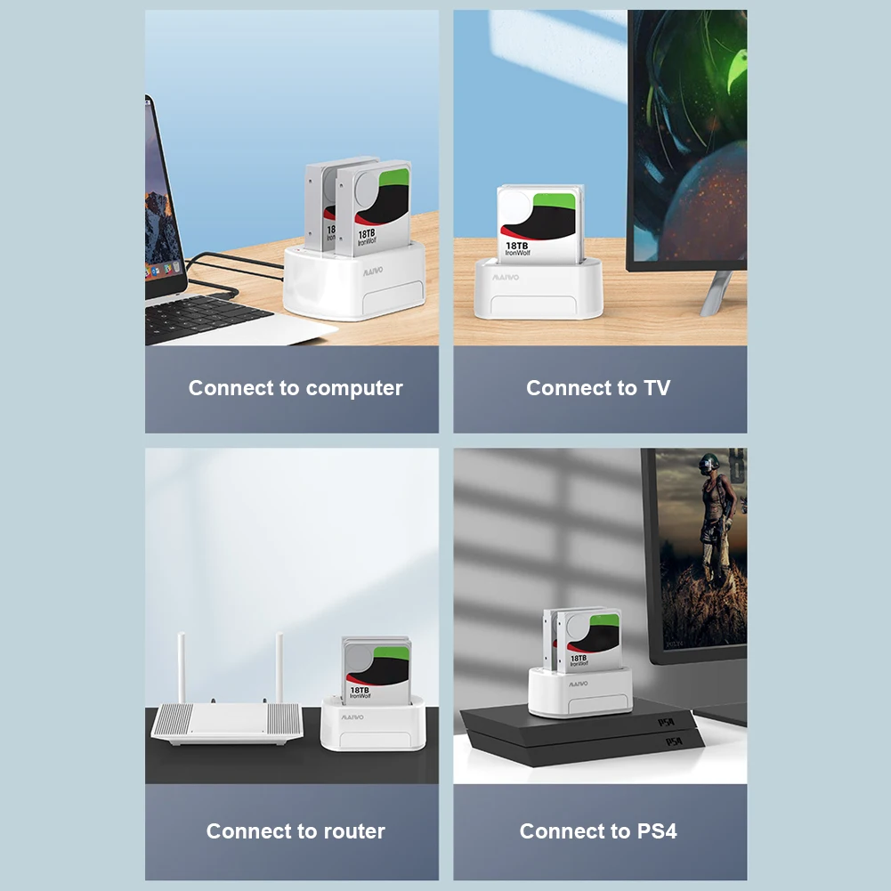 maiwo usb3 0 dual bay hdd clone docking station computer hard disk drive enclosure expansion extender pc box accessory free global shipping