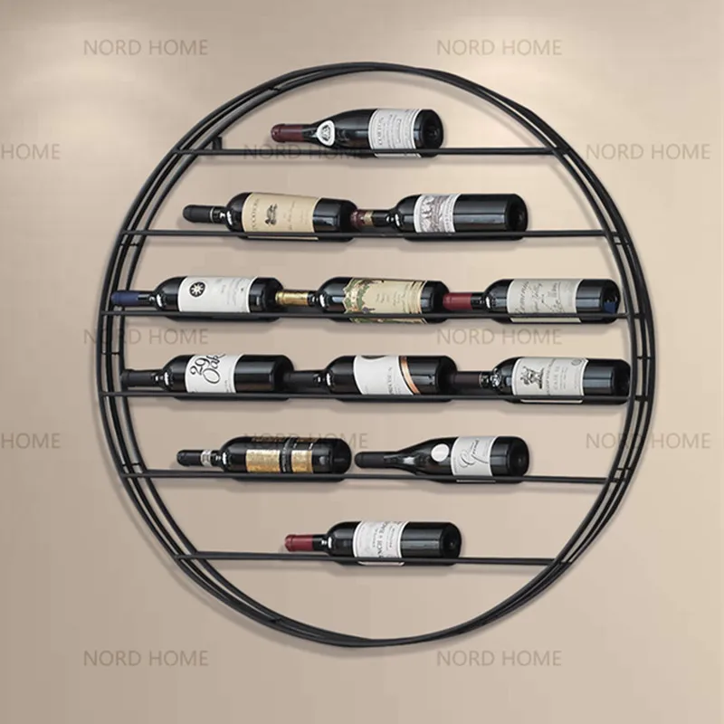 Европейская Винная стойка настенная подвесная кованая креативная для кафе бара