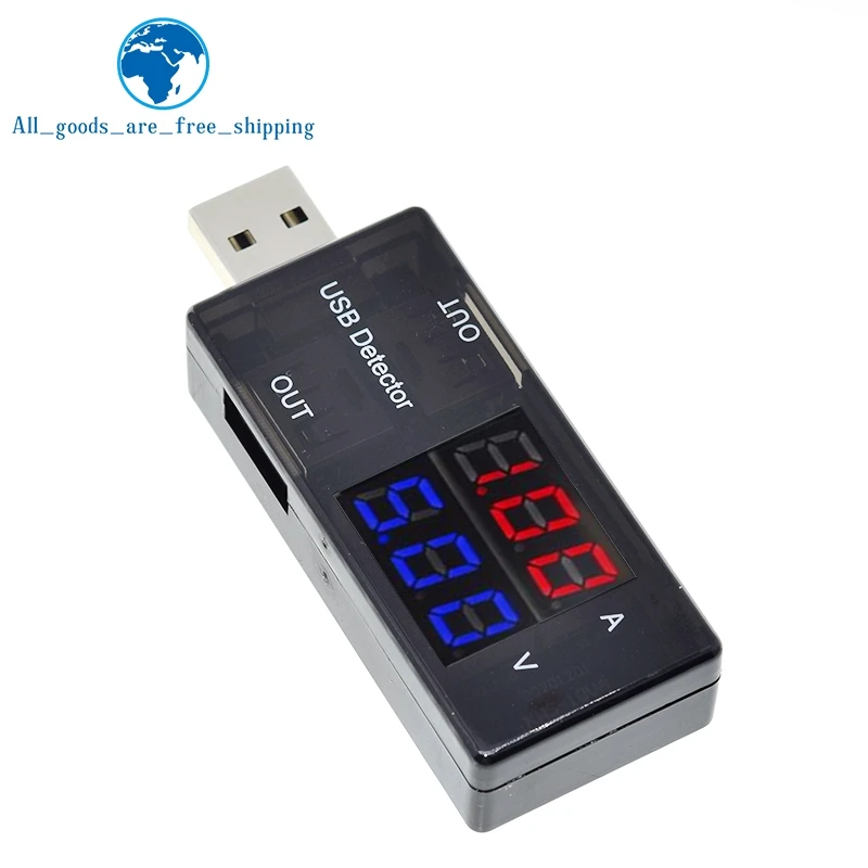 Красный + синий двойной USB-тестер напряжения тока зарядный детектор Тестер