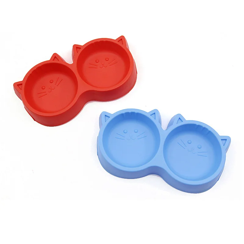 Товары для домашних животных пластиковая миска с лицом кошки экологически