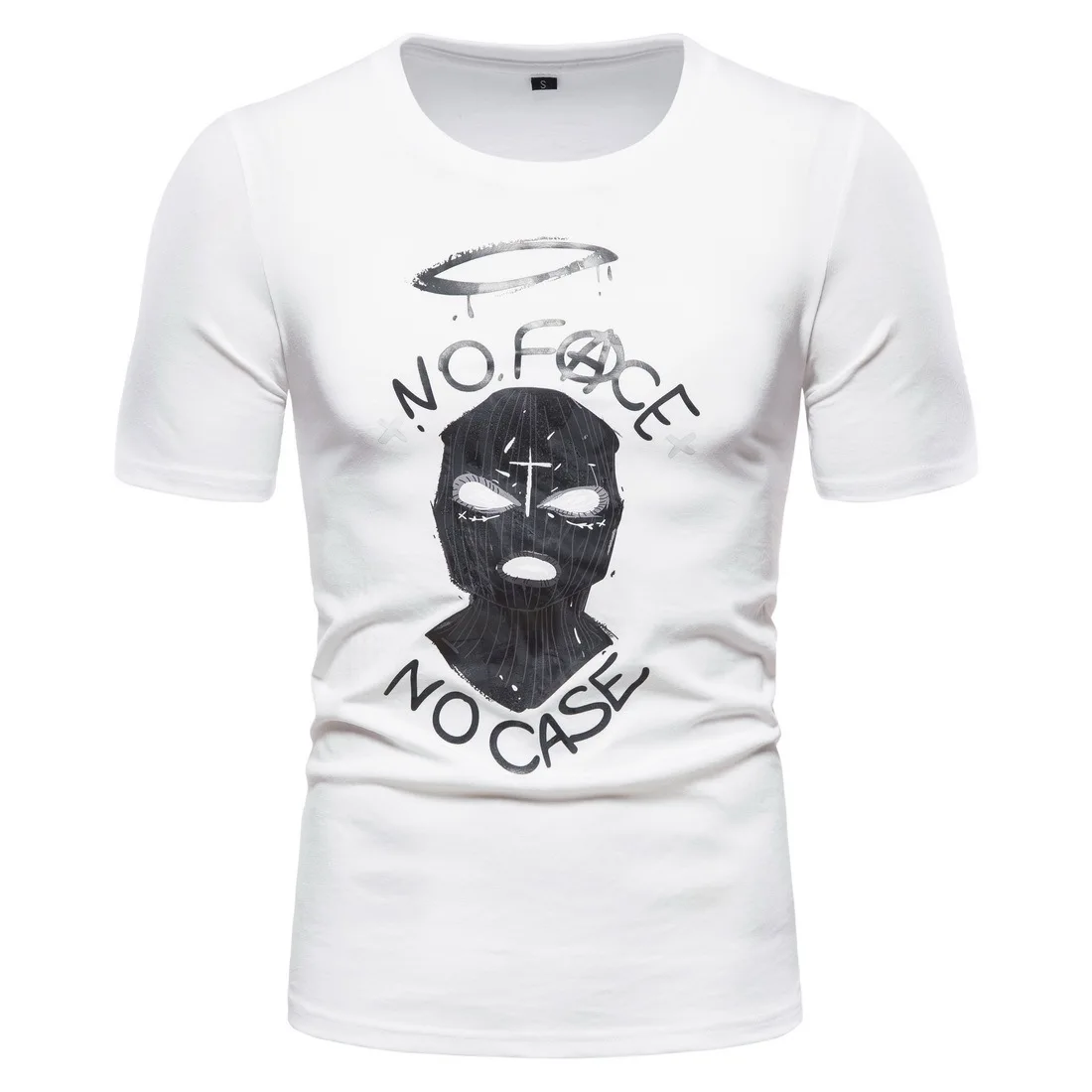 

New Summer Men'S Short Sleeve T-Shirt, Loose White Half Sleeve Shirt Printed In English And European Size