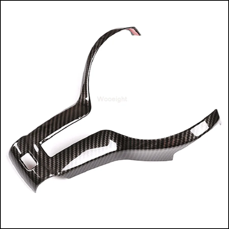 Wooeight углеродное волокно стиль руль отделка украшения рамка наклейка крышка