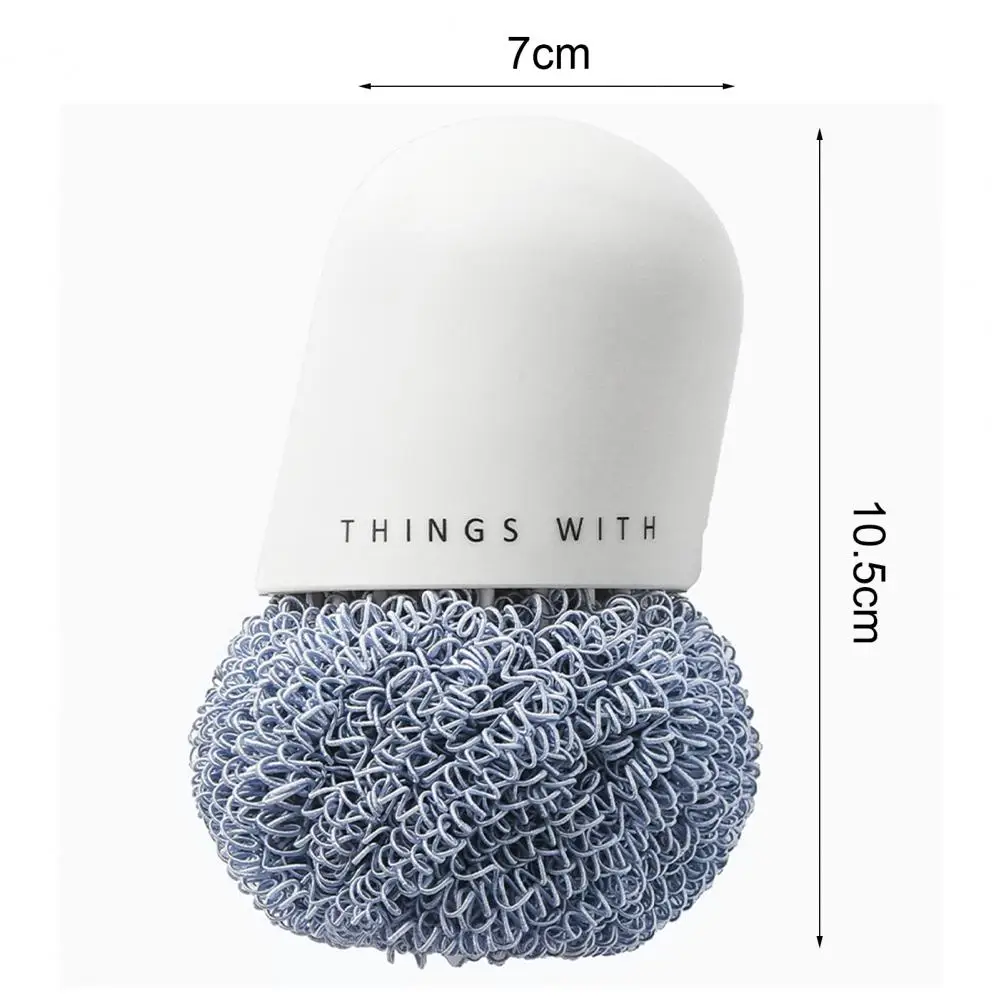 

Cleaning Ball Brush Portable Lightweight Convenient Kitchen Bowl Pot Brush Cleaning Ball with Handle
