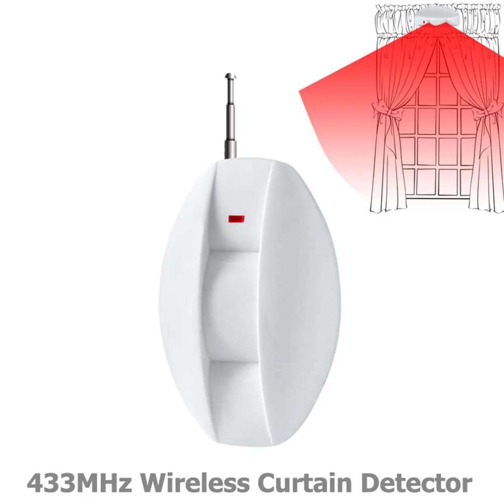 433 МГц Беспроводная пассивная инфракрасная Защитная завеса детектор PIR датчик