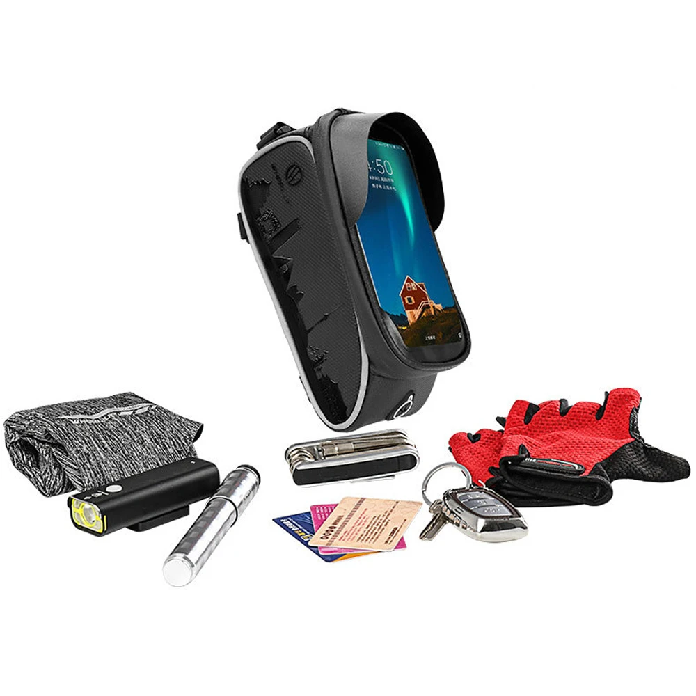 YeSKOO передняя рама велосипеда сумка для 6 дюймов мобильный телефон непромокаемые