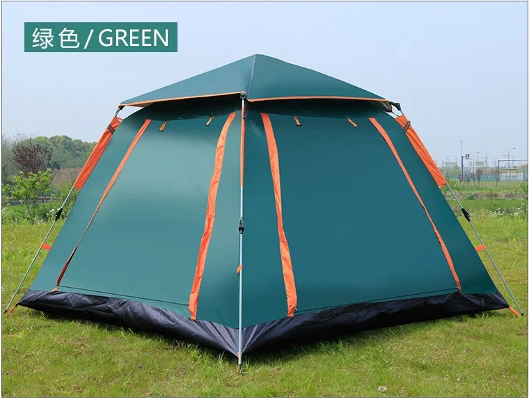 Green MYJ двухслойная альпинистская палатка для 4 человек, легкая походная палатка, портативная туристическая палатка для отдыха на открытом воздухе, рыболовные пляжные солнечные укрытия - Цвет: Green