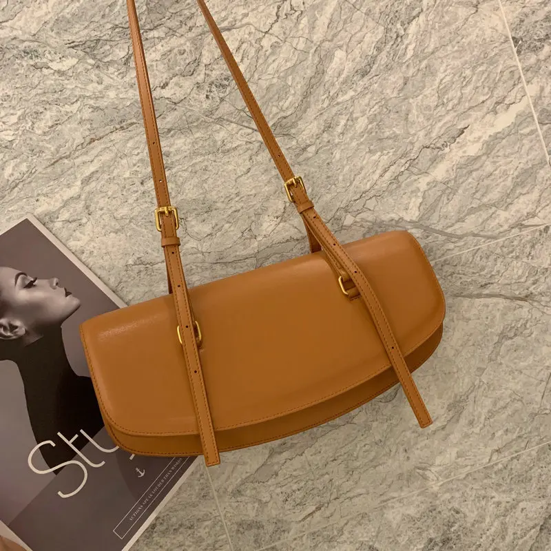 

Female joker temperament autumn and winter messenger bag retro niche design underarm bag 2021 new leather handbag 7751