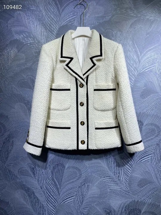 

2021 Office Lady Full Wool & Blends Coats and Jackets Women Coats for Women Women Coats Tweed Jacket Free Shipping