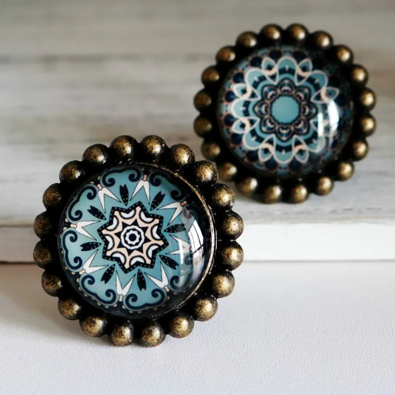 Мебель кухонный шкаф Ретро стиль хрустальный ящик для шкафа шкафчик ручка