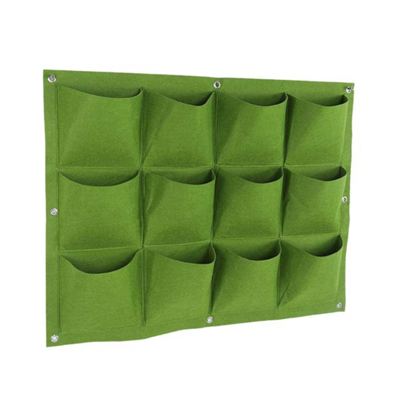 

1x 12 Pockets Degradable Vertical Hanging Wall Garden Plant Grow Bag & 200Pcs Degradable Non-Woven Plant Grow Bags