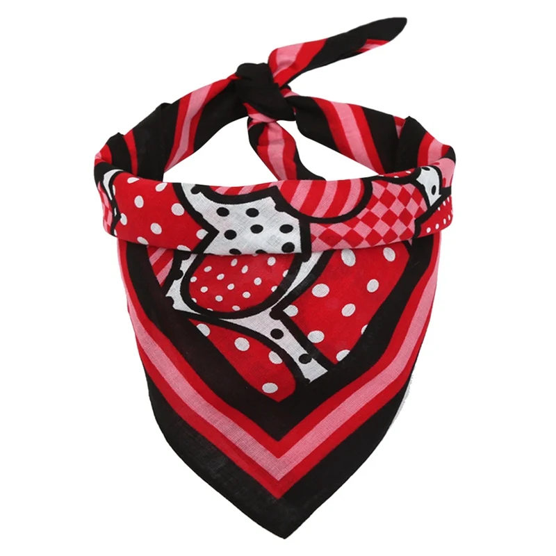Женский шарф бандана в форме красного сердца нагрудник для собак и кошек