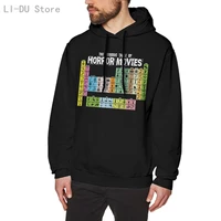 fashion funny unisex hooded men sweatshirts the periodic table of horror movies cool clothes streetwear harajuku hoodies