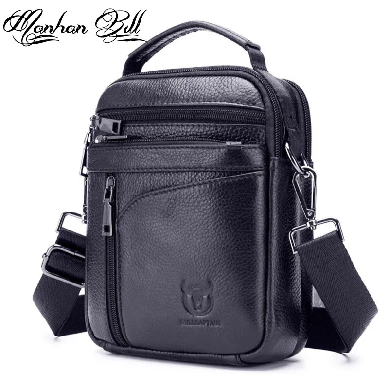 

Men's Leather Business Casual Shoulder Messenger Bag Multifunctional Vertical Korean Portable Small Satchel NS1339