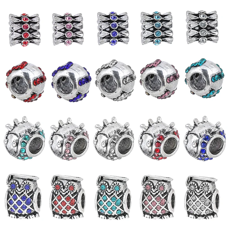 

2Pcs/Lot Hot Sale Fashion Accessories DIY Cute Owl Charms Beads Fits Brand Bracelets For Women Cartoon Jewelry Gift Making