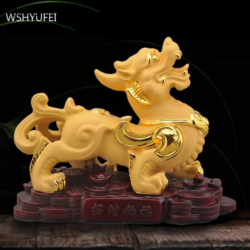 

Dragon child Chinese style golden home decoration countertop vase office God of Wealth New home gift decorate Crafts 16X7X11cm