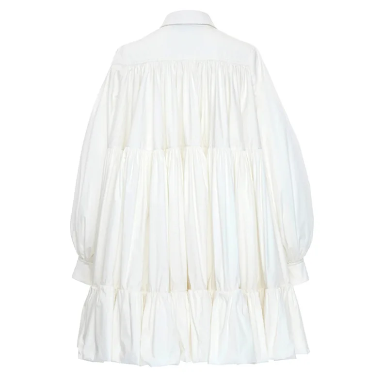 

Fashion summer new European station women's loose puffy bubble Korean Short Sleeve Dress