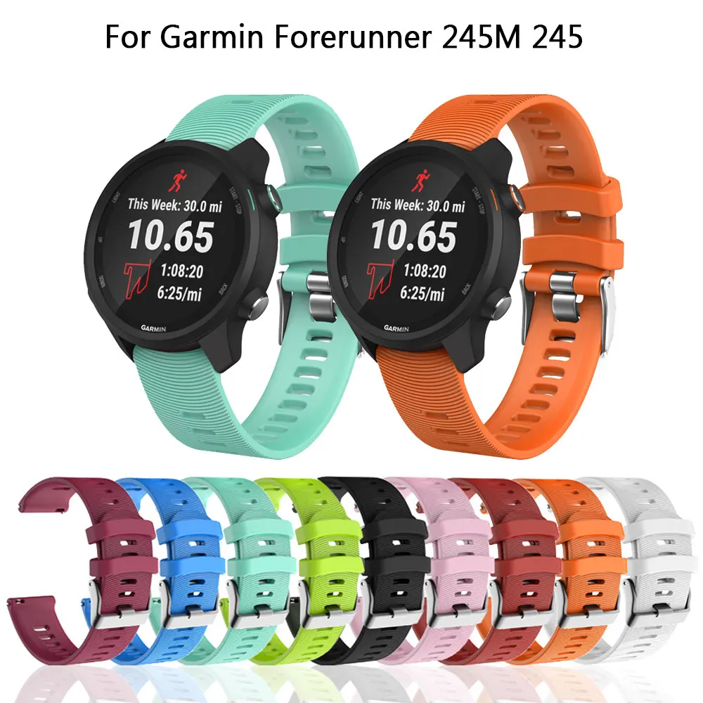 

Smart Watch Band For Garmin Forerunner 245 245M Silicone Bracelet For Forerunner Vivoactive3 Vivomove Accessories Wirst Band