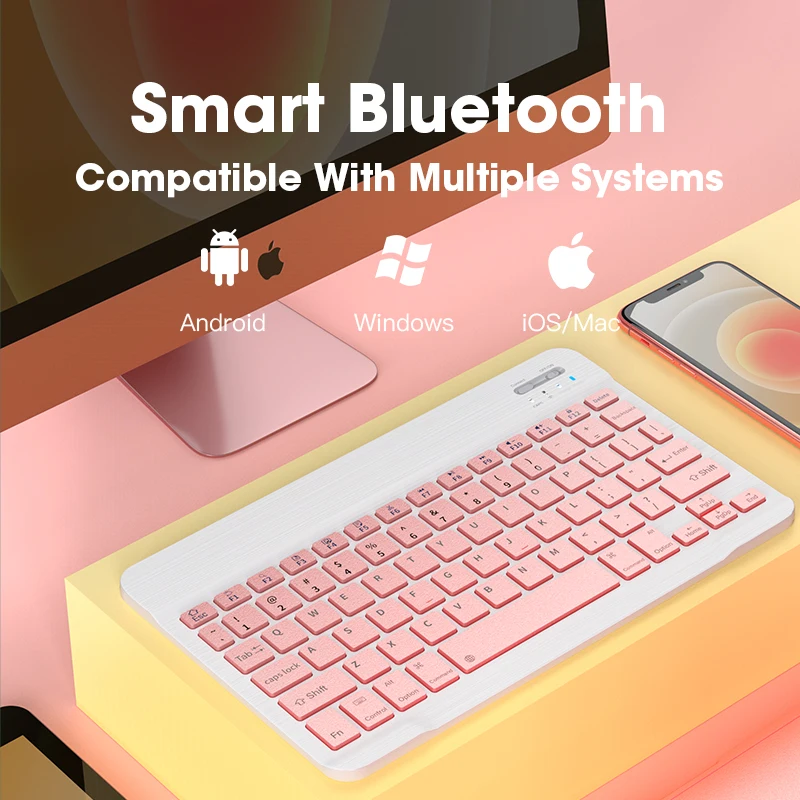 78 клавиш Bluetooth клавиатура планшет Беспроводная мини-клавиатура для Apple iPad Samsung