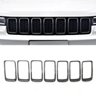 7 шт.компл. автомобиля черный глянец ABS пластиковая Решетка Вентиляционная решетка ободок кольца на выходе для JEEP Grand Cherokee 2014 2015 2016 авто аксессуары