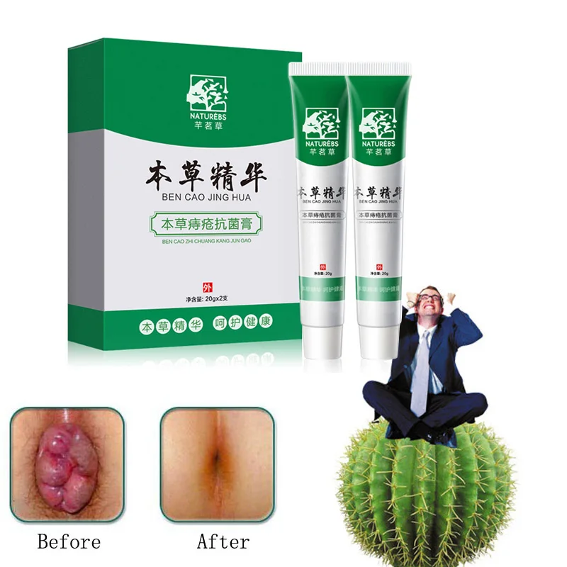 WXE Hemorrhoids Ointment Plant Herbal Materials Powerful Cream Internal Piles External Anal 2PCS |