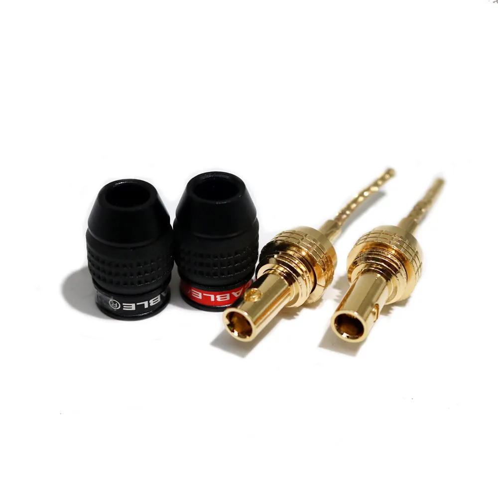 

yivosound HIFI audio Gold-Plated Banana Plugs 4mm braided Banana Plug For Video Speaker Adapter Audio Wire Cable Connectors