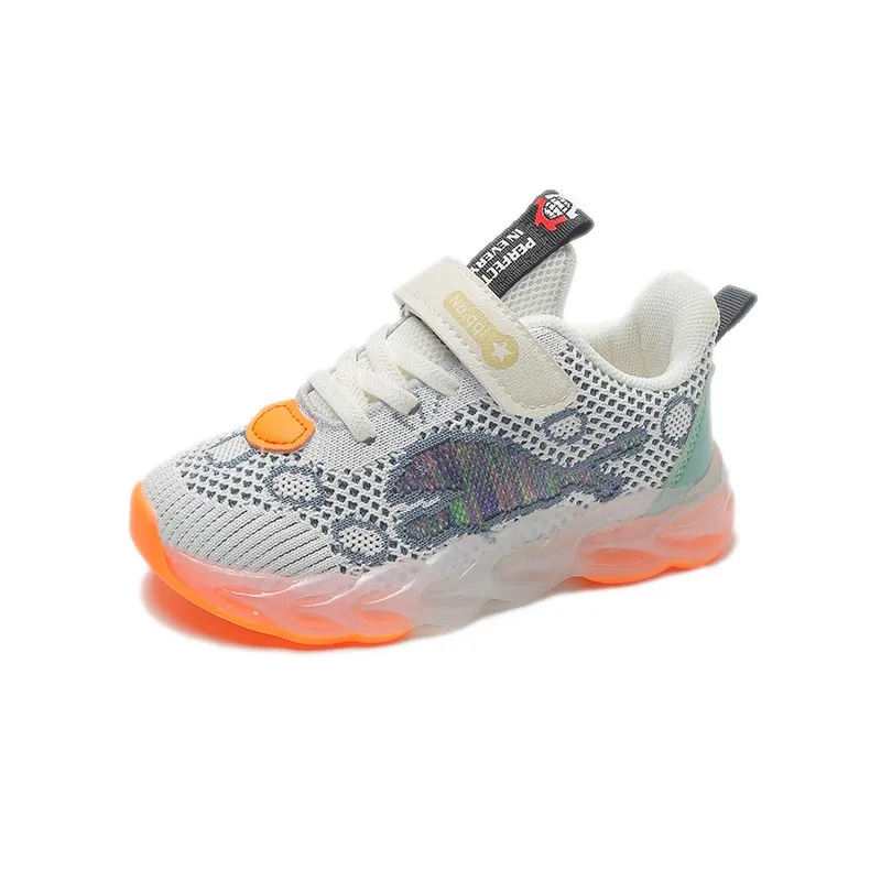 

2021 Spring Led Luminous Kids Shoes For Boys Girls Sports Shoes Light Children LED Flashing Shoes Baby Sneakers Mesh Size 21-30