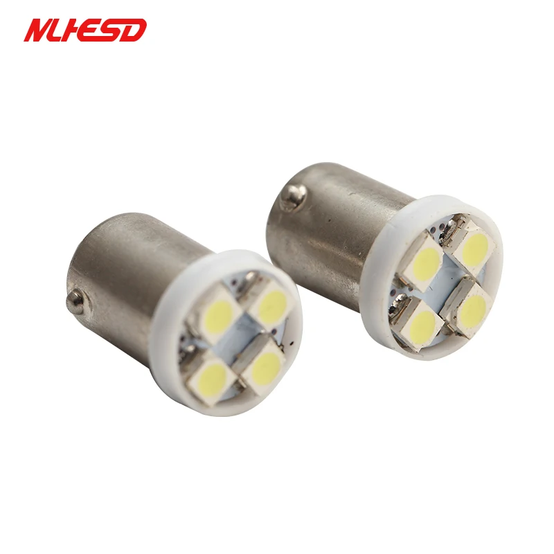 100 шт. авто светодиодный BA9S 1210 4 SMD 12В 192 168 3528 автомобиля клиновидные боковые хвост