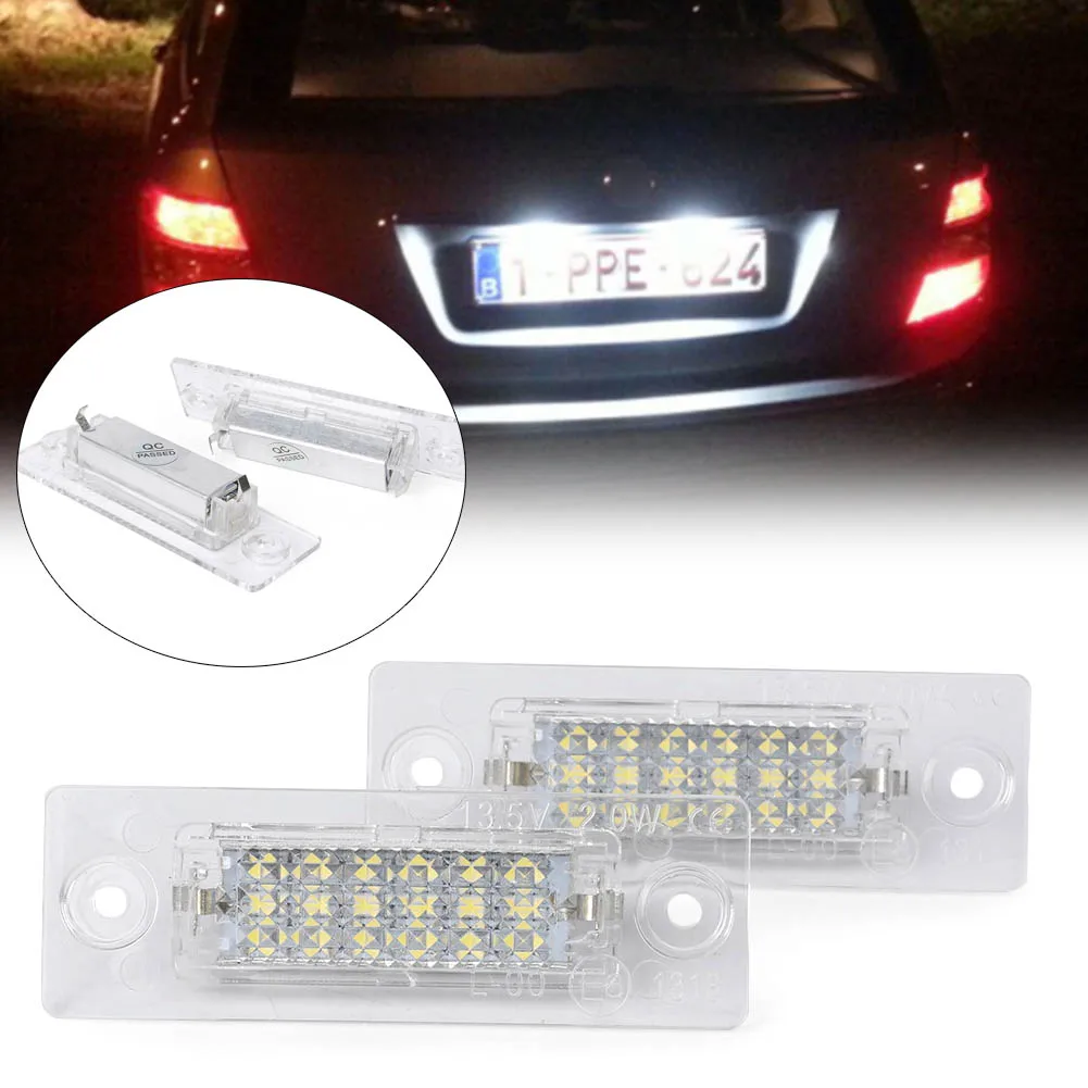 

2x Автомобильные светодиодные лампы для заднего номерного знака для VW Golf MK5 Plus Passat Jetta /Caddy III transpiurus T5 Touran для Skoda Superb