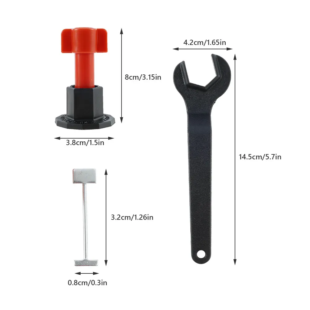 

75pcs Flat Ceramic Level Wedges Tile Spacers For Flooring Wall Tile Spacer Tile Leveling System Leveler Locator Spacers Plier