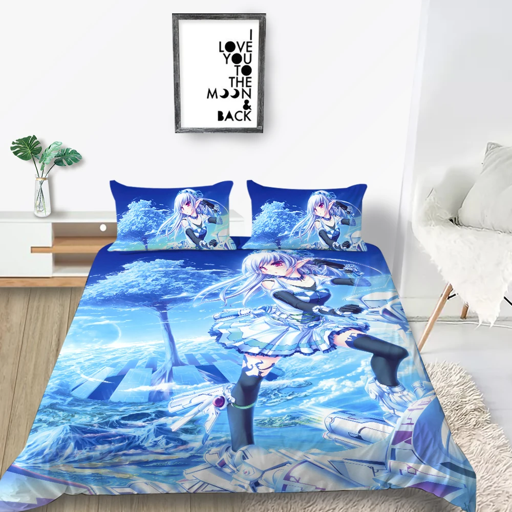

Milsleep Bedding Set Queen Size Duvet Cover Set Anime Sexy Girl Design Best Gift For Adults Bedroom Bed Cover