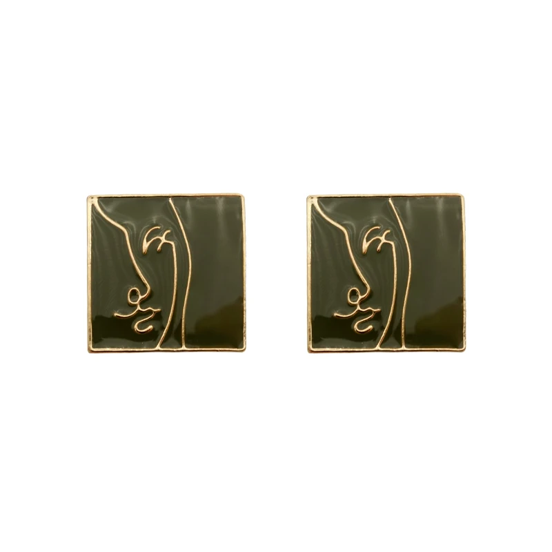 

Abstract Style Portrait Earrings Ins Style 2020 New Trendy Personality All-Match Korean Graceful Online Influencer Ear Studs