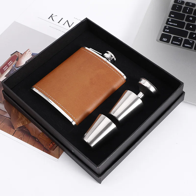 

6-8oz Stainless Steel Mini Hip Flask Flagon With holster Portable Wine Whisky Alcohol Pot Bottle Mug Drinkware For Drinker Men
