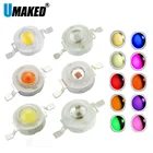 1 Вт 3 Вт Высокая мощность светодиодные шарики белыйтеплый белыйкрасныйзеленыйсинийжелтыйоранжевый источник светильник высокое качество 2 года гарантии Бесплатная доставка