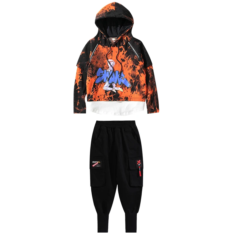 

Autumn Children'S Hip-Hop Suit Hooded Sweater Girls Jazz Dance Costume Boys Handsome Street Dance Catwalk Clothes Tide DWY2671