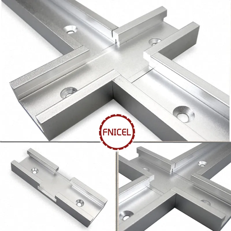 1Pc T-Track Intersection Parts Chute General Purpose Handle Aluminum Woodworking DIY T Track Cross | Инструменты