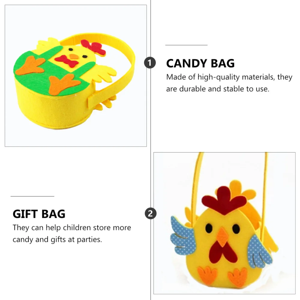 

1 Set 2 Pcs Easter Candy Bags Lovely Chick Candy Packing Bags (Assorted Color)