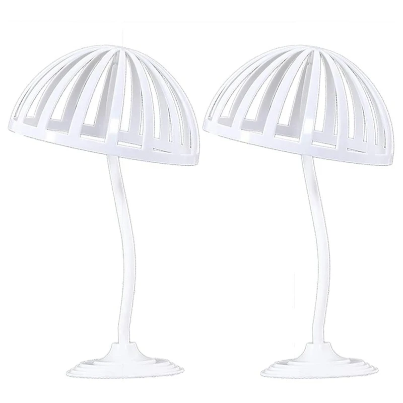 

Пластиковая стойка для шляп, стойка для шляп для взрослых, отдельно стоящий Настольный держатель для шляп, набор из 2 держателей (11,8 дюйма H)