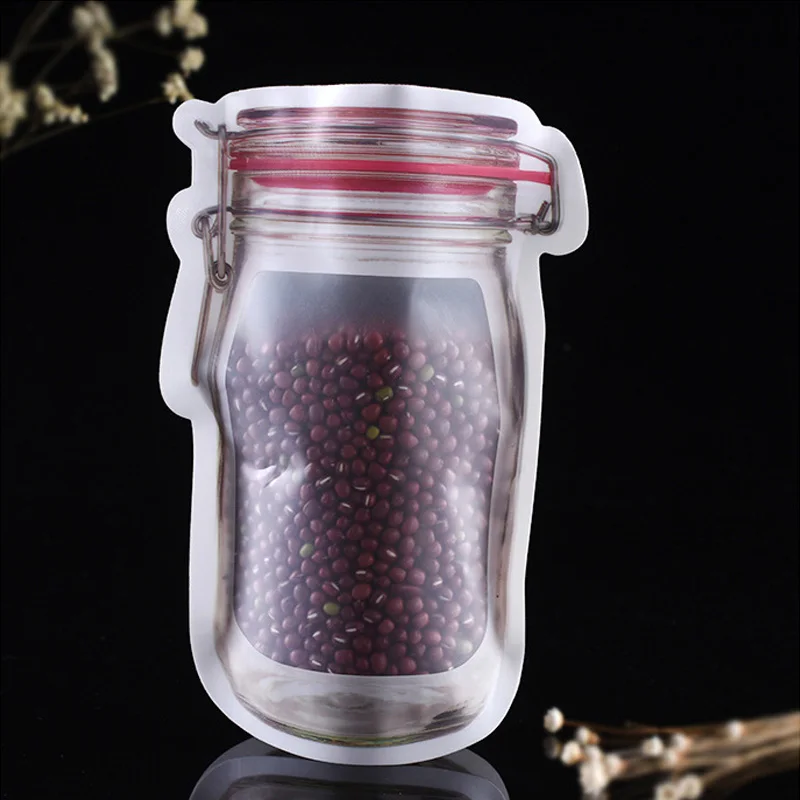 10 шт. многоразовые стеклянная банка с завинчивающейся крышкой бутылок сумки