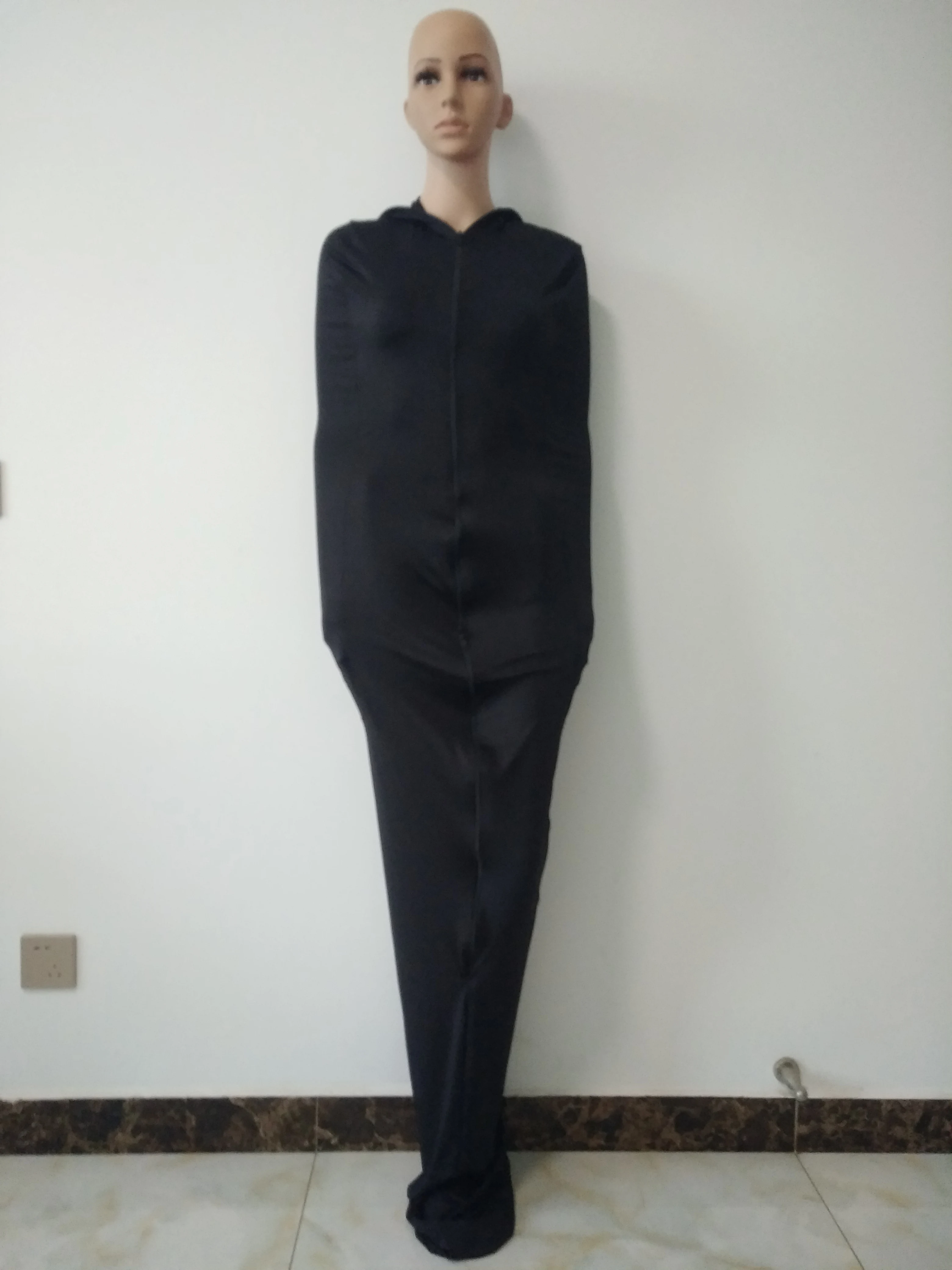 Унисекс костюм для мамы черный спандекс Наряд Костюмы унисекс спальный мешок с