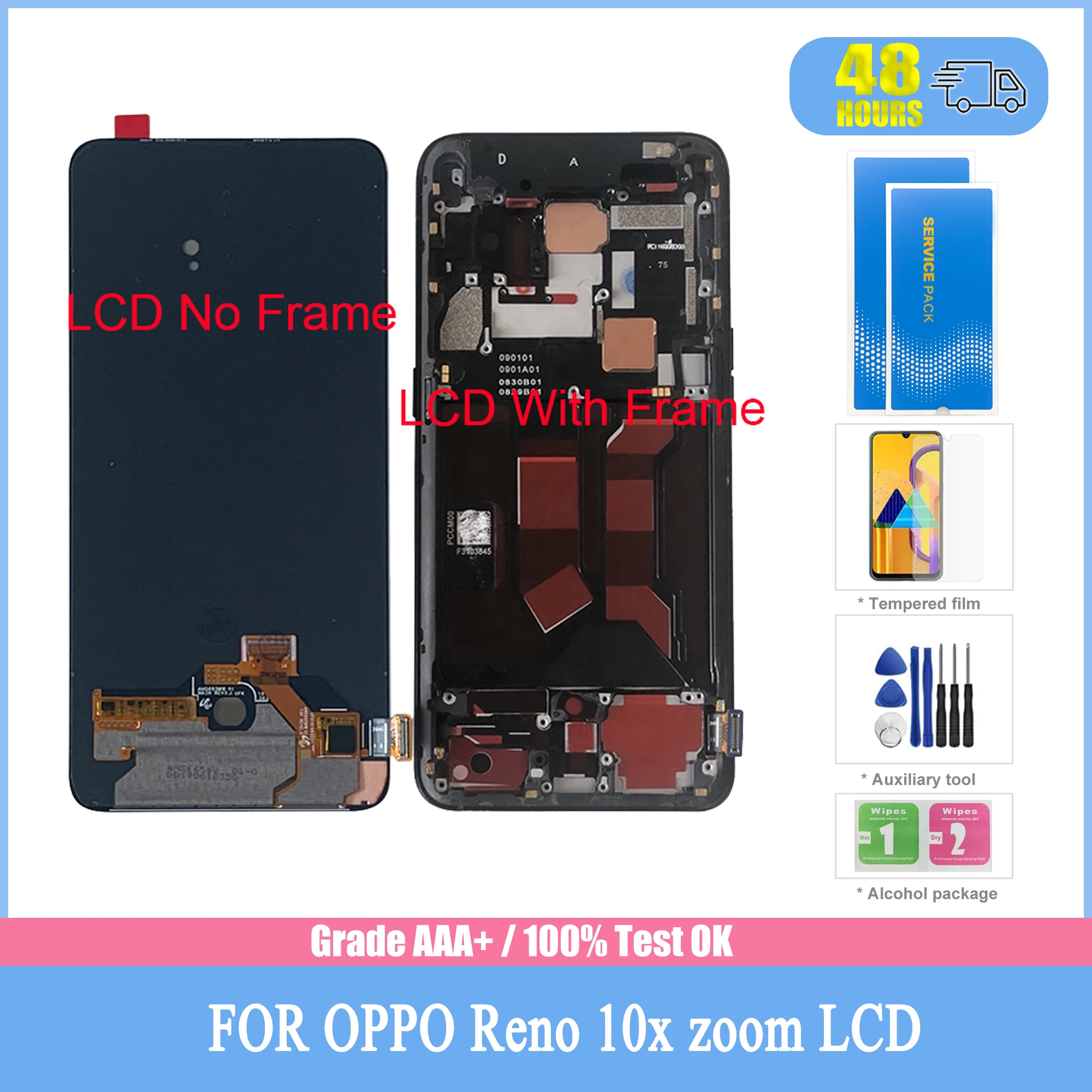 

6,6 "оригинальный Amoled M & Sen для Oppo Reno 10x zoom ЖК-экран рамка + сенсорная панель дигитайзер для Oppo Reno 10x Zoom CPH1919